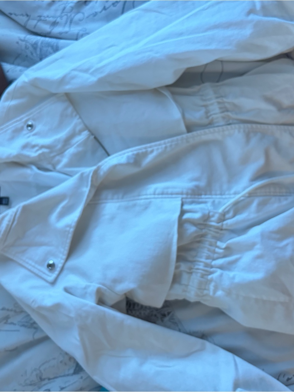 INC International Concepts White Jacket with Black Label Detail